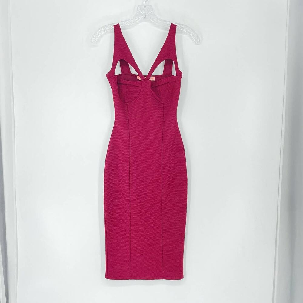 Oh My Love Bodycon Cutout Midi Red Dress Size XS